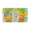 BLEDINA Blédina Les Récoltes Bio Pot Compote Pommes Bananes Kiwi +6m 2 x 130g