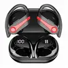 Kinganda Ecouteurs sans fil Bluetooth YYK-Q63-3 Sport Over-Ear Noir et rouge