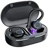 Kinganda Ecouteurs sans fil Bluetooth Q23 Noir avec crochets d'oreille...