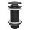 Bonde lavabo clic-clac sans trop plein noir mat H. 100 mm - Edouard Ro...