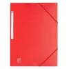OXFORD Lot de 10 Chemises 3 Rabats Eurofolio+ A4 avec Elastique Couverture Carte Rouge