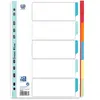 Elba Oxford 400034589 Strong-Line Lot de 5 intercalaires en carton pour format A4 Blanc 1-5 pièces A4 avec film plastique renforcé Rouge Orange Bleu Jaune Vert