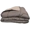HOME MAISON Toison d?or Couette chaude bicolore COCOON taupe/lin