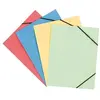 Oxford Lot de 50 Chemises 3 Rabats Neutre A4 avec Elastique Couverture Carte Recyclée Coloris Assortis