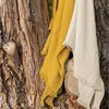 Toison d'Or Plaid gaze de coton matelassé (125x180 cm - Jaune Ocre)