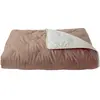 Toison d'Or Jeté de lit réversible en velours et microfibre (150x200 cm - Taupe)