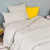 Toison d'Or Housse de couette unie en coton Lavé (240x220 cm - Gris Galet)