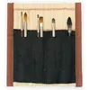RAPHAEL Assortiment de 6 pinceaux aquarelle de voyage - Pincelier en bambou