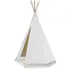 Tente tipi d'indien VILAC en toile denim écru pour enfant à monter soi-même
