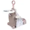 Smoby Valise Nurserie 3 en 1 - Baby Nurse - Pour Poupons jusqu'à 42cm - Beige/Rose/Blanc