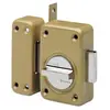 Verrou V136 bouton pêne 110 bronze cylindre 50mm - VACHETTE - 16105000