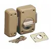 Verrou V136 bouton pêne 110 bronze cylindre 45mm - VACHETTE - 16104000