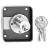 Serrure V135 50x25mm gauche cylindrique diamètre 20mm longueur 40mm poli 2 clés Vachette 11736000
