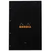 Rhodia - bloc noir n°20 21x31,8cm 80 feuilles agrafées 80g 4 trous seyès