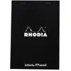 Rhodia dotPad BLACK N°16 14,8x21cm 80F agrafées 80g | matrice points 5mm