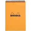 Bloc Notes spiralé Rhodia N°16SP Q5, 80 feuilles petits Carreaux, Orange