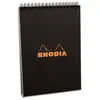 Bloc de reliure - RHODIA - Couverture noire - 160 pages - Papier vélin 80g - Lot de 5