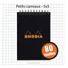 Bloc-notes - RHODIA - Classic BLACK - 10,5x14,8cm - 80 feuilles microperforées - 80g