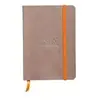 Carnet broché souplerama taupe - 10,5 x 14,8 cm - ligné - 144 pages - taupe - rhodia