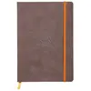 RHODIARAMA carnet souple CHOCOLAT A5 ligné 160p pap ivoire Clf 90g ferm. élast.
