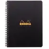 RHODIA Lot de 5 Cahiers à spirale "Note Book", A5, quadrillé 5x5, noir