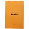 Bloc bureau Rhodia N°119 format A+ 21 x 31,8 cm perforé 4 trous ligné 80 feuilles - Lot de 5