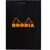 RHODIA Lot de 10 Blocs noir N°12 8,5x12cm 80 feuilles agrafées 80g Q.5x5