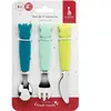 Set de 3 couverts inox et silicone : Sophie la girafe Azur