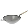 De Buyer Wok bombé Minéral B bois 32 cm - - Argent - Acier