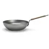 De Buyer Wok bombé Minéral B bois 28 cm - - Argent - Acier