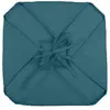 Lovely Casa Galette de chaise italienne et unie polyester turquoise 40x40 cm
