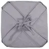 Lovely Casa Galette de chaise unie en 16 points polyester gris clair 40x40 cm