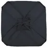 Lovely Casa Galette de chaise unie en 16 points polyester gris foncé 40x40 cm