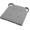 Lovely Casa Coussin de chaise attaches velcro Gris 38 x 38 cm