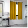 Lovely Casa Homemaison - Rideau occultant uni 210gr/m2 Jaune moutarde 140x280 cm