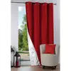 Lovely Casa Stof - Rideau Occultant Isolant Nelson Polyester Rouge 240 x 135 cm