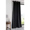 Lovely Casa Rideau occultant à oeillets uni polyester NOTTE - Noir - 135x250cm