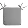 Lovely Casa Galette de chaise unie aux multiples couleurs Gris souris 38x38 cm