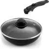 Arom - 1 sauteuse 24 cm avec couvercle et poignée amovible Cuisinox TU