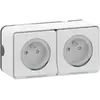 Schneider Double Prise de courant + Va et Vient horizontal mu...
