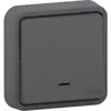 Bouton poussoir encastré IP55 - Mureva - anthracite - Schneider