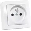 Prise avec terre complète saillie Schneider Electric Alréa blanc, lot de 5