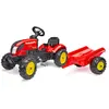 FALK Tracteur à pédales à enfourcher Country Farmer Rouge