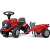 Falk Porteur - CASE IH - Remorque - Volant directionnel - Klaxon - 4 roues