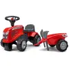 Falk Porteur tracteur Massey Ferguson avec remorque - pelle et rateau - Rouge