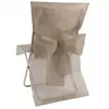 SANTEX Housse de Chaise Mariage avec Noeud Taupe