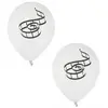 Sachet de 8 ballons latex 23cm CINEMA (pellicule), Blanc