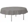 SANTEX Nappe Ronde Unie Opaque Gris
