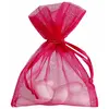 SANTEX Sac de 10 sachets Organza pour dragées Fuschia