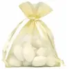 SANTEX Sac de 10 sachets Organza pour dragées Ivoire